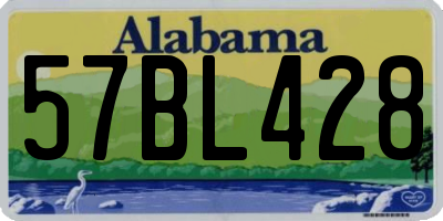 AL license plate 57BL428
