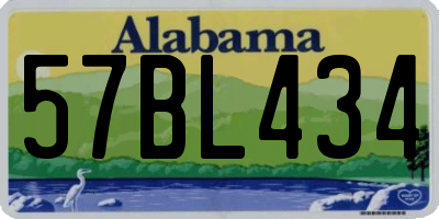 AL license plate 57BL434
