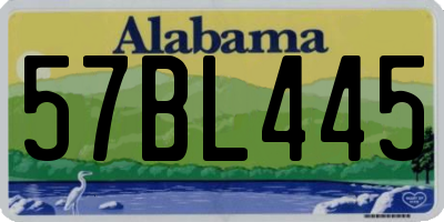 AL license plate 57BL445