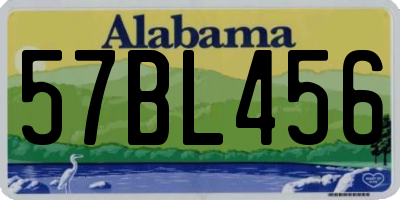 AL license plate 57BL456