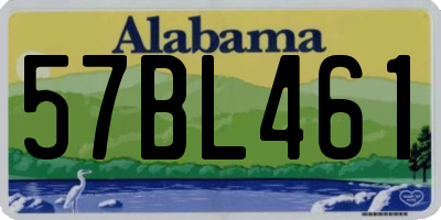AL license plate 57BL461