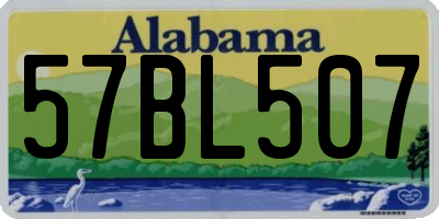 AL license plate 57BL507