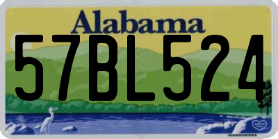 AL license plate 57BL524