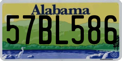 AL license plate 57BL586