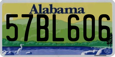 AL license plate 57BL606