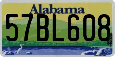 AL license plate 57BL608