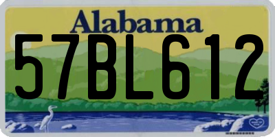 AL license plate 57BL612