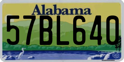 AL license plate 57BL640