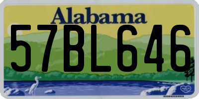 AL license plate 57BL646