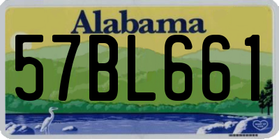 AL license plate 57BL661
