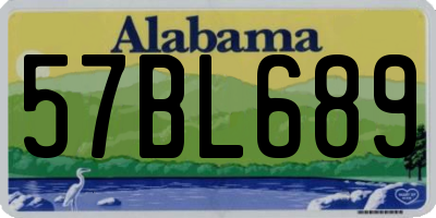 AL license plate 57BL689