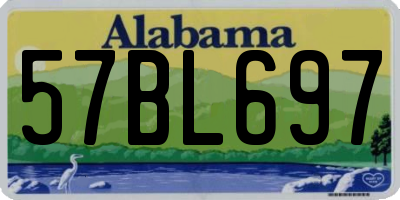 AL license plate 57BL697