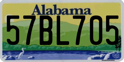 AL license plate 57BL705