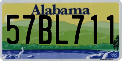 AL license plate 57BL711