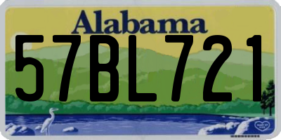 AL license plate 57BL721