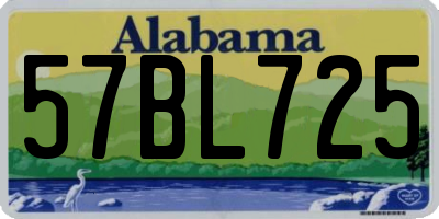 AL license plate 57BL725