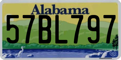 AL license plate 57BL797