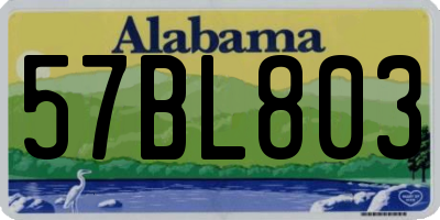 AL license plate 57BL803
