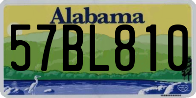 AL license plate 57BL810