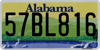 AL license plate 57BL816