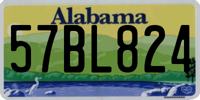AL license plate 57BL824