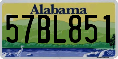 AL license plate 57BL851