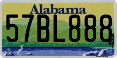 AL license plate 57BL888
