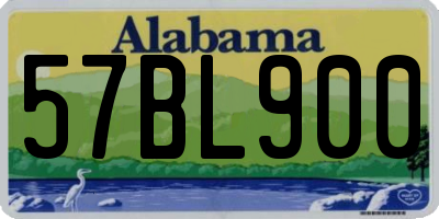 AL license plate 57BL900