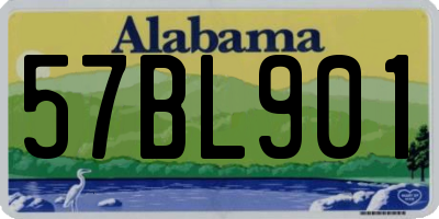 AL license plate 57BL901