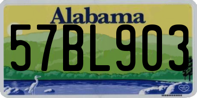 AL license plate 57BL903