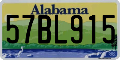 AL license plate 57BL915