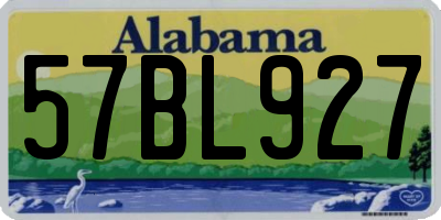 AL license plate 57BL927