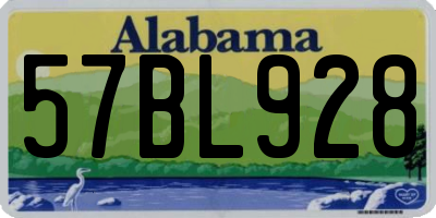 AL license plate 57BL928