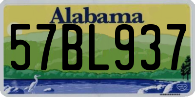 AL license plate 57BL937