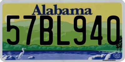 AL license plate 57BL940