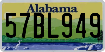 AL license plate 57BL949