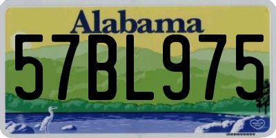 AL license plate 57BL975