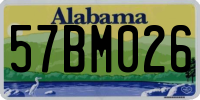 AL license plate 57BM026