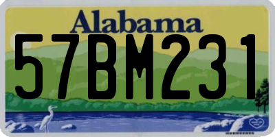 AL license plate 57BM231