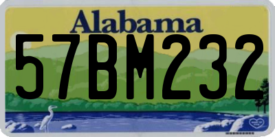 AL license plate 57BM232