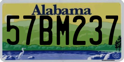 AL license plate 57BM237