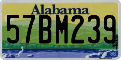 AL license plate 57BM239