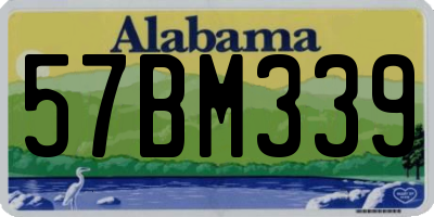 AL license plate 57BM339