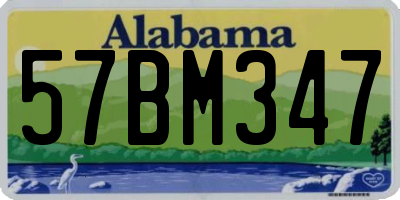 AL license plate 57BM347