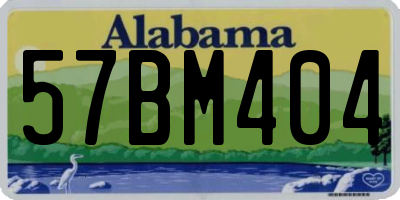 AL license plate 57BM404