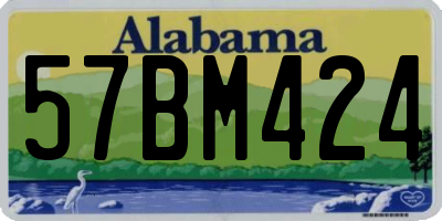AL license plate 57BM424