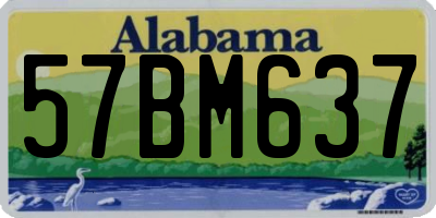 AL license plate 57BM637