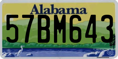 AL license plate 57BM643
