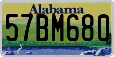 AL license plate 57BM680