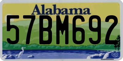 AL license plate 57BM692